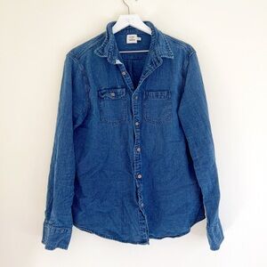Flint & Tinder Blue Button Up Size XL